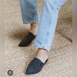 Jenni Kayne Oiled Leather Mule Black Size 6.5